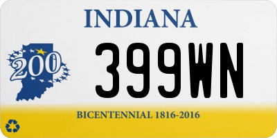 IN license plate 399WN