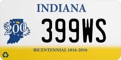 IN license plate 399WS