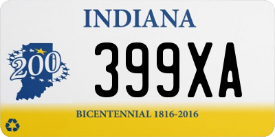 IN license plate 399XA