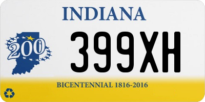 IN license plate 399XH