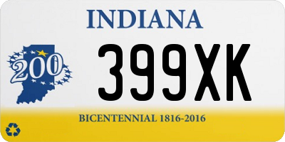 IN license plate 399XK