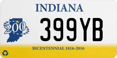 IN license plate 399YB