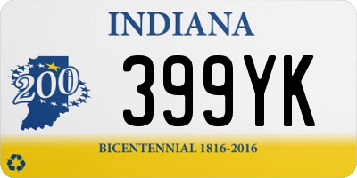 IN license plate 399YK