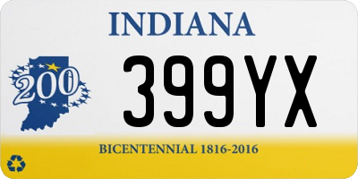 IN license plate 399YX