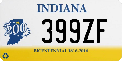 IN license plate 399ZF