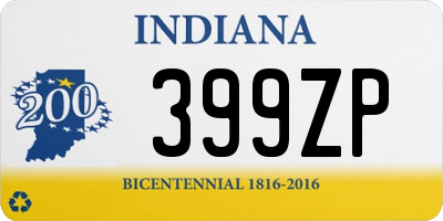 IN license plate 399ZP