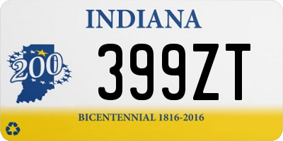 IN license plate 399ZT