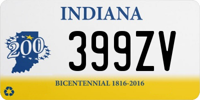 IN license plate 399ZV