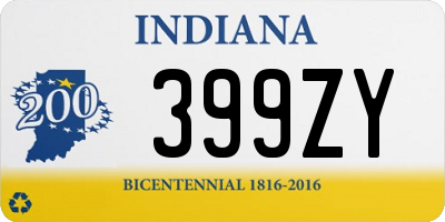 IN license plate 399ZY