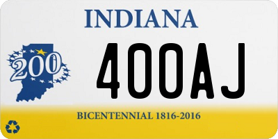 IN license plate 400AJ