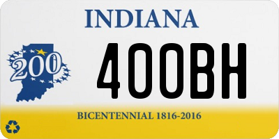 IN license plate 400BH