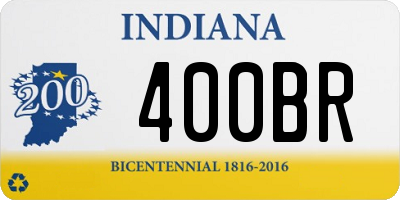 IN license plate 400BR