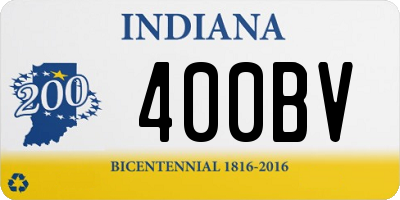 IN license plate 400BV