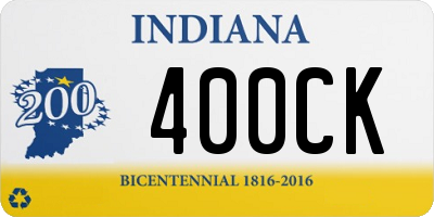 IN license plate 400CK