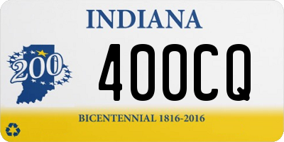 IN license plate 400CQ