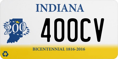 IN license plate 400CV