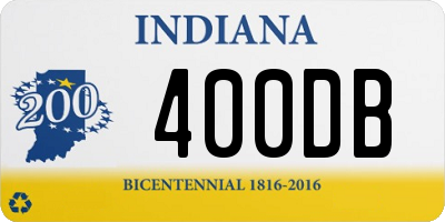 IN license plate 400DB