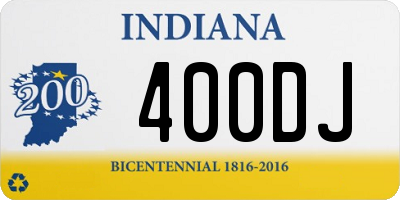 IN license plate 400DJ