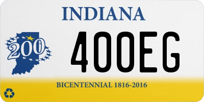 IN license plate 400EG