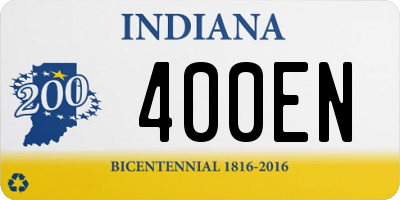 IN license plate 400EN