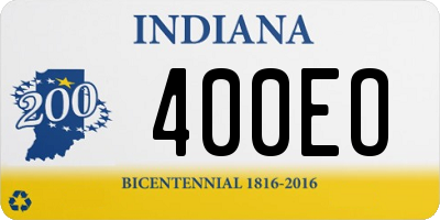 IN license plate 400EO