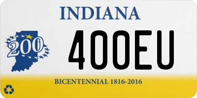 IN license plate 400EU