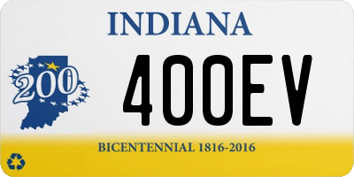 IN license plate 400EV