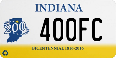 IN license plate 400FC