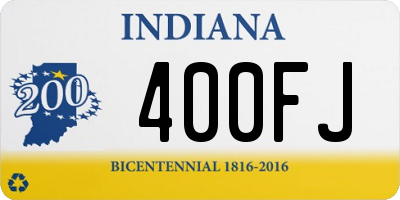 IN license plate 400FJ