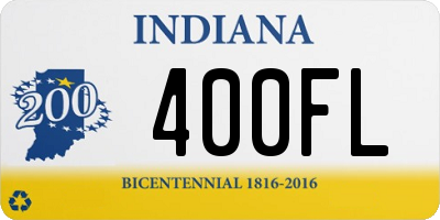 IN license plate 400FL