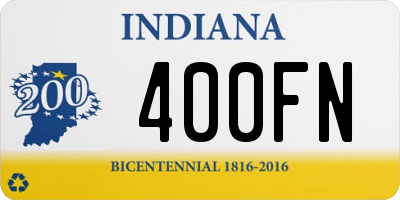 IN license plate 400FN