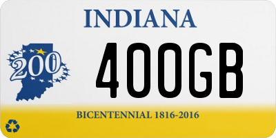 IN license plate 400GB