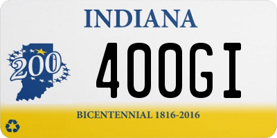 IN license plate 400GI