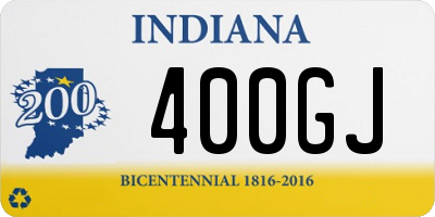 IN license plate 400GJ