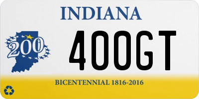 IN license plate 400GT