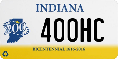 IN license plate 400HC