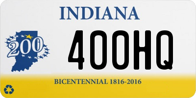 IN license plate 400HQ