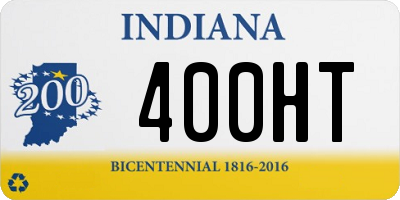 IN license plate 400HT