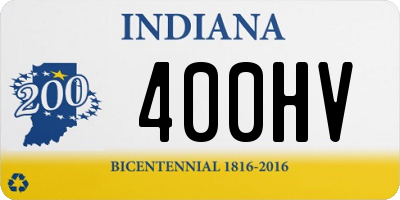 IN license plate 400HV