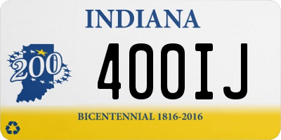 IN license plate 400IJ