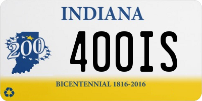 IN license plate 400IS