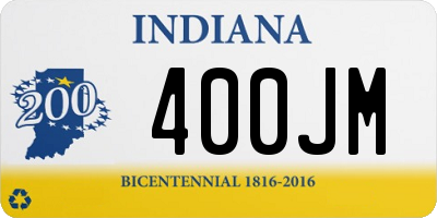 IN license plate 400JM