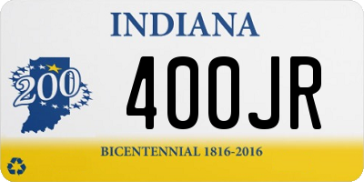 IN license plate 400JR