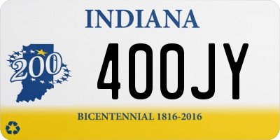 IN license plate 400JY