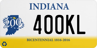 IN license plate 400KL