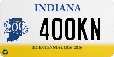 IN license plate 400KN