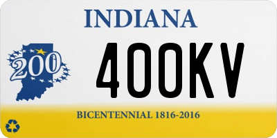 IN license plate 400KV