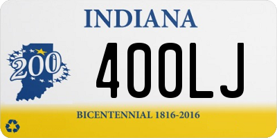 IN license plate 400LJ