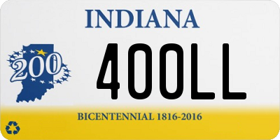 IN license plate 400LL