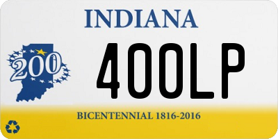 IN license plate 400LP